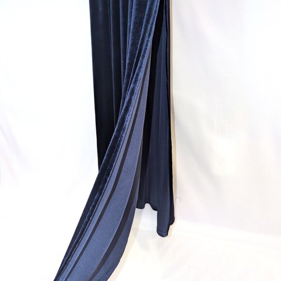NWT Lulus | Final Song Cross Back Navy Blue Velvet Maxi Dress | Size XL - Picture 9 of 16